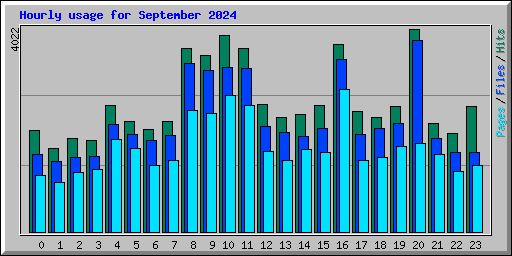 Hourly usage for September 2024